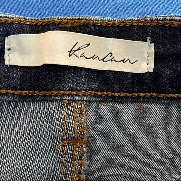 KanCan Denim Jean Mini Skirt Size 1/24 – Raw Hem, Stretch Fit - Picture 8 of 12